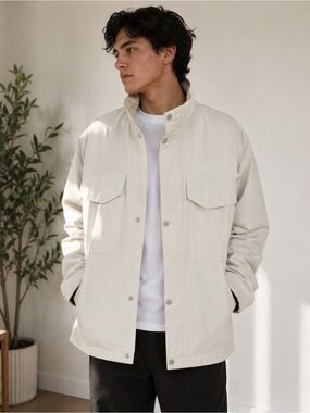 Nike Men's Off white Cream Futura Jacket size L